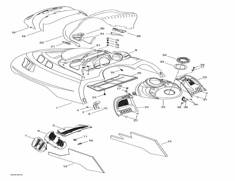 BRP SkiDoo Summit 600, 1999 - Cab, Console