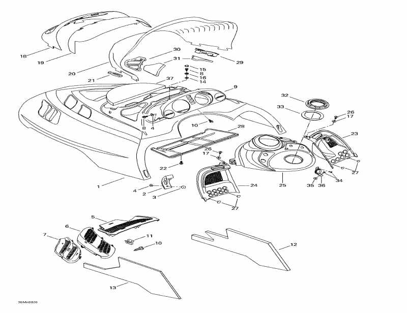  Ski Doo - Cab, Console