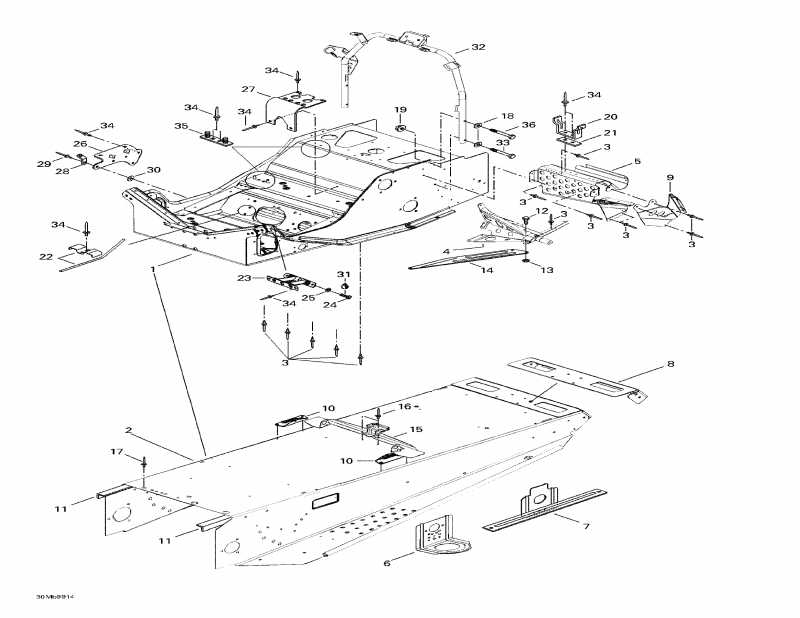 SkiDoo Touring E, 1999  - Frame And Accessories