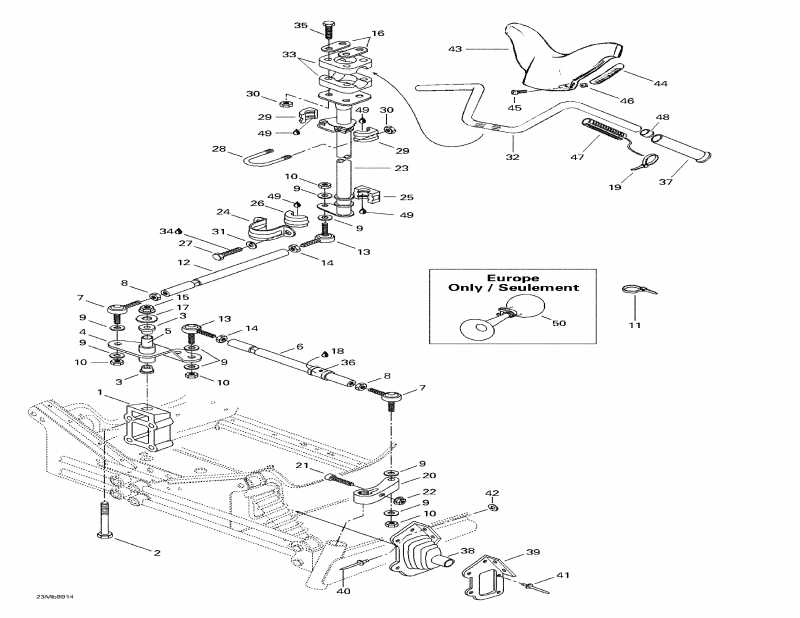 snowmobile   Touring LE, 1999 - Steering System