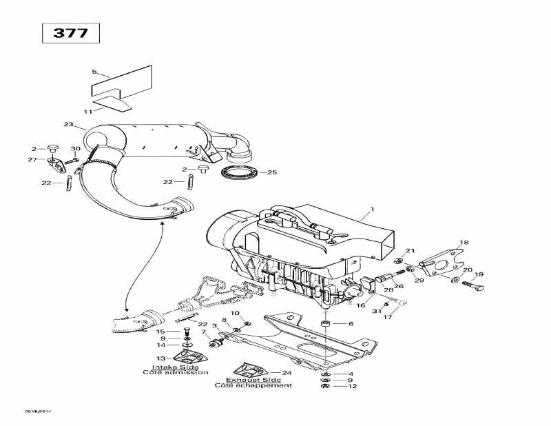 SKIDOO Touring SLE, 1999  - Muffler (377)