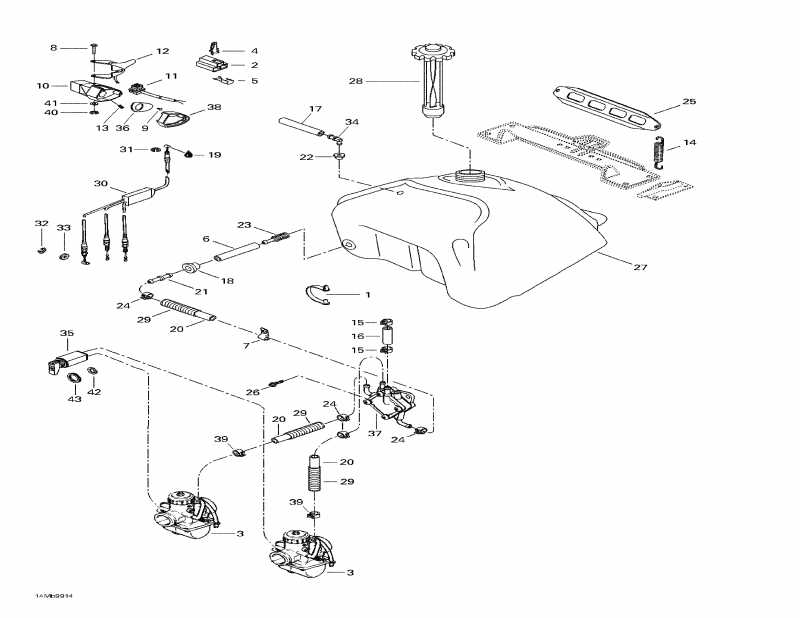 snowmobile Skidoo Touring SLE, 1999 - Fuel System