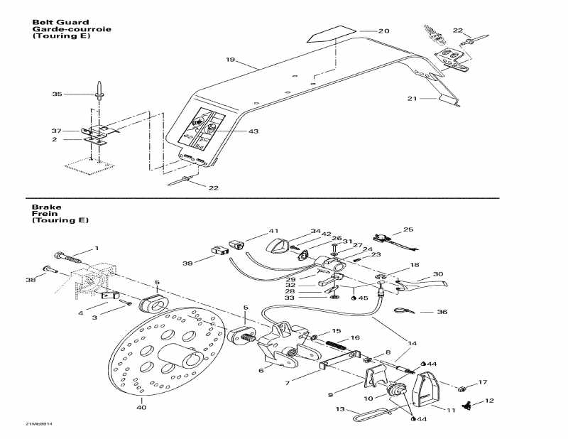 Skidoo Touring SLE, 1999 - Brake And Belt Guard