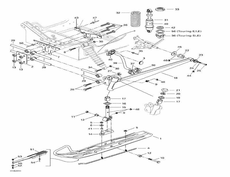 ��������  Touring SLE, 1999 ������ - Front Suspension And Ski