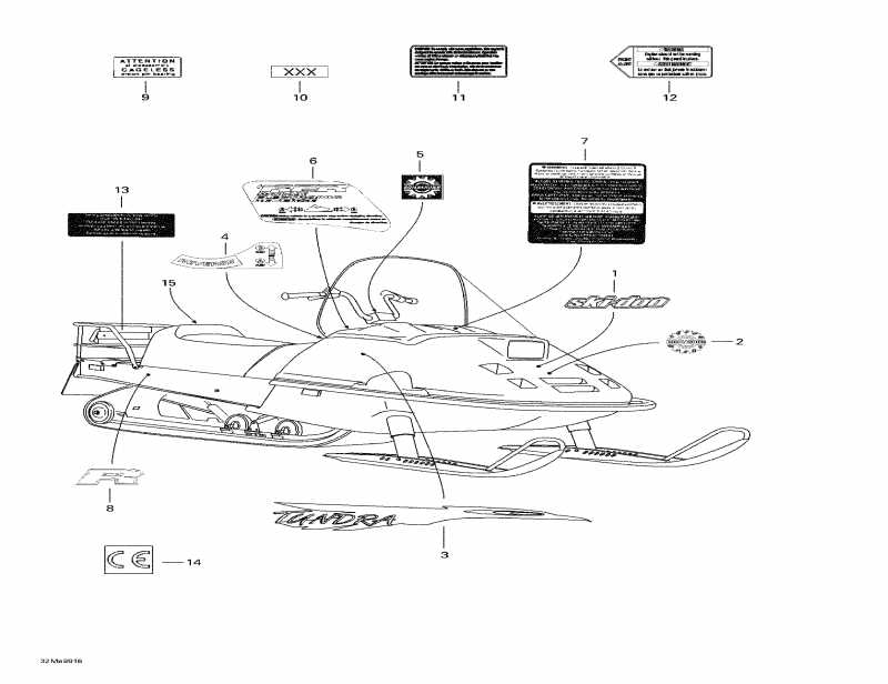 snowmobile   Tundra, 1999 - Decals