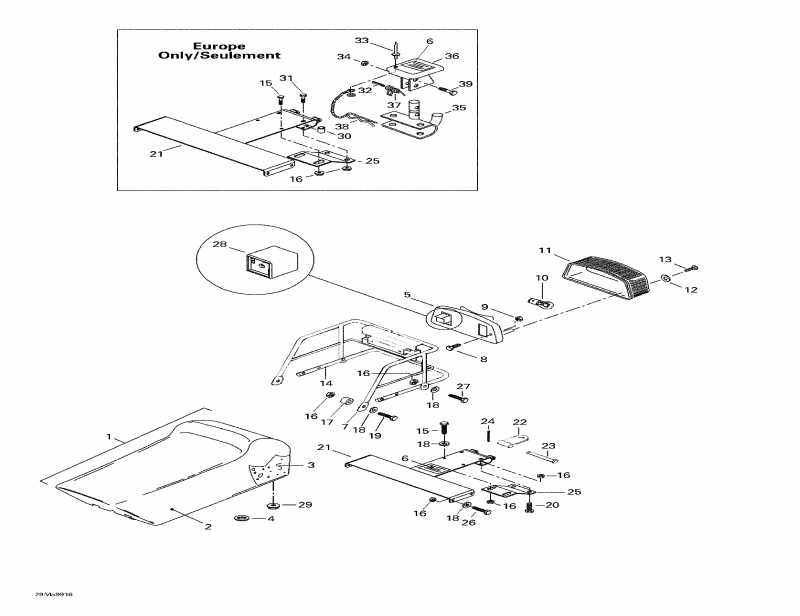  BRP SkiDoo Tundra, 1999  - Frame And Body