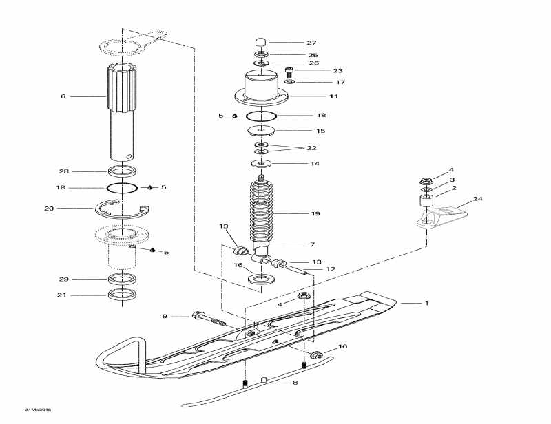 Tundra R, 1999 - Front Suspension And Ski