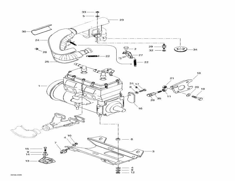 BRP SkiDoo Formula 500 LC, 2000  -  Sport  Muffler