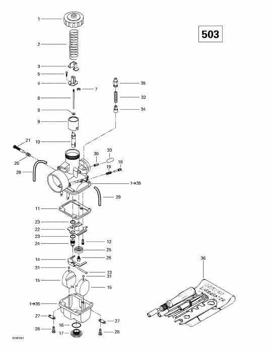 ��������  ����������� Formula Deluxe 380/500, 2000 - Carburetors (503)