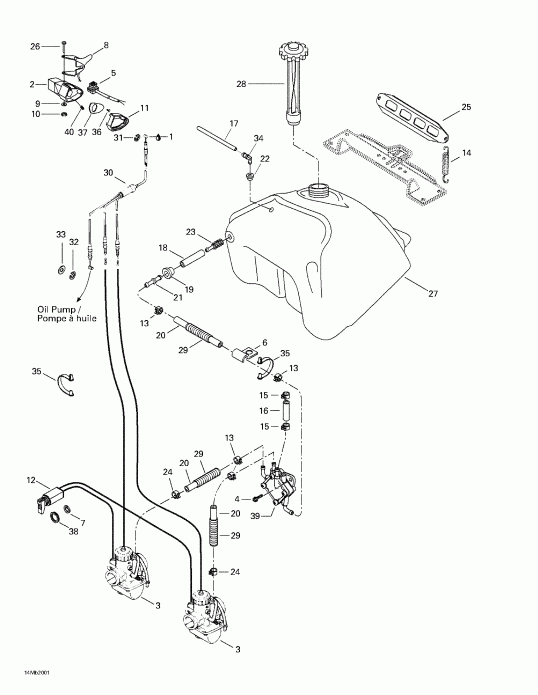 BRP  Formula Deluxe 380/500, 2000 - Fuel System