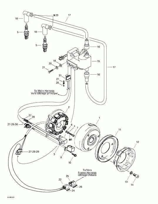  Ski Doo  Formula Deluxe 380/500, 2000 - Magneto