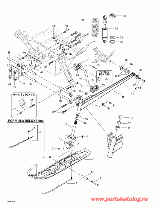 �������� BRP Formula Deluxe 380/500, 2000 - Front Suspension And Ski