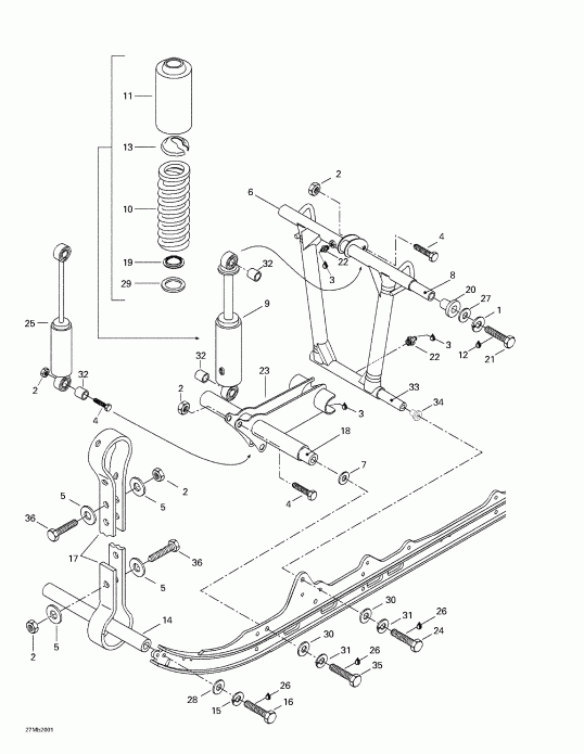 ski-doo Formula Deluxe 380/500, 2000 - Front Arm