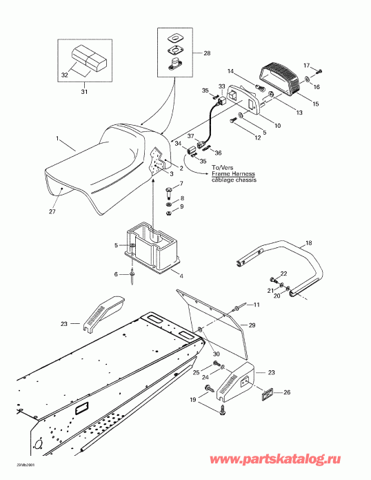 �������� SKIDOO Formula Deluxe 380/500, 2000 ������ - Seat And Accessories