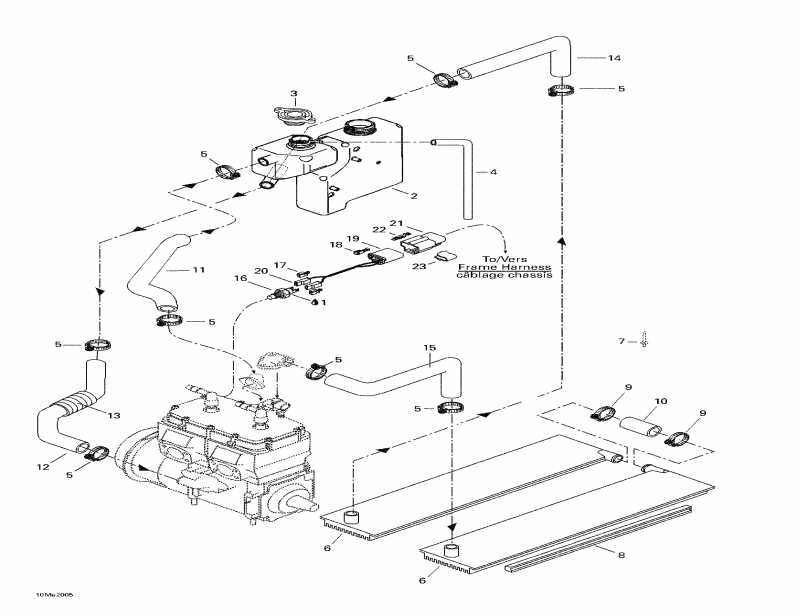 snowmobile Ski-doo Formula Deluxe 500 LC, 2000 - Cooling System