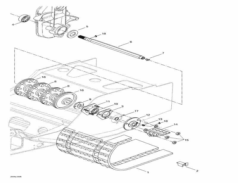 BRP SkiDoo  Formula Deluxe 500 LC, 2000 - Drive Axle  Track