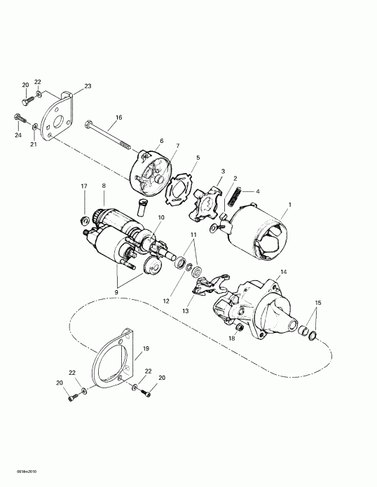  Skidoo Formula Deluxe 600/700, 2000 - Electric Starter