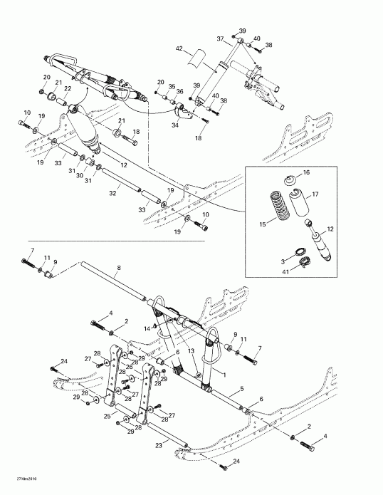  Skidoo Formula Deluxe 600/700, 2000 - Front Arm