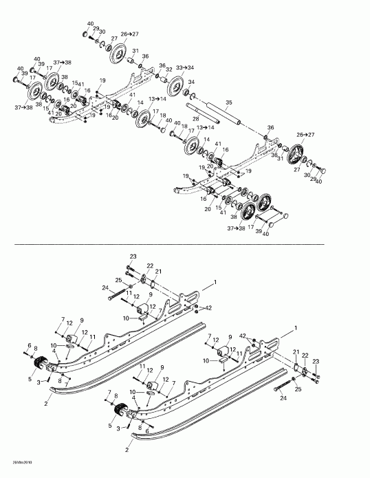  Ski Doo Formula Deluxe 600/700, 2000 - Rear Suspension