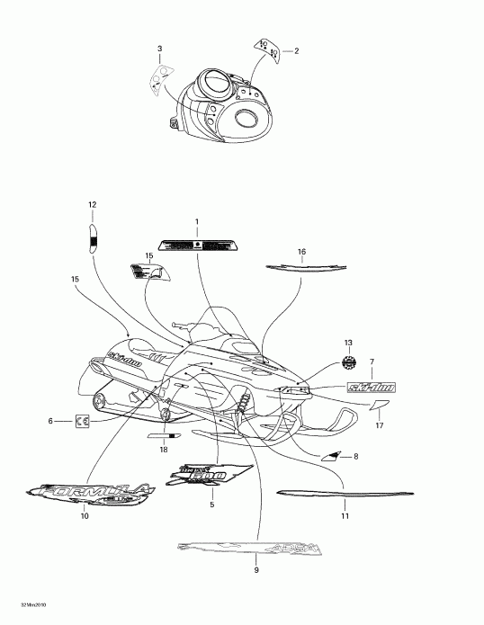 snowmobile Skidoo Formula Deluxe 600/700, 2000  - 