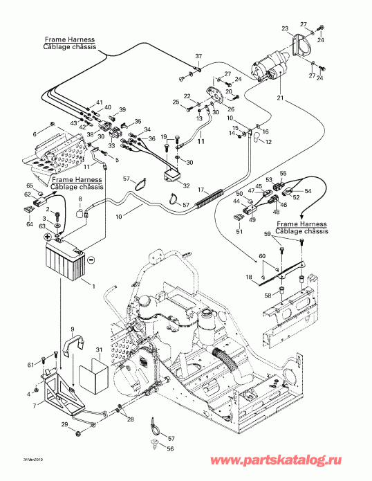  Skidoo Formula Deluxe 600/700, 2000 - Battery  