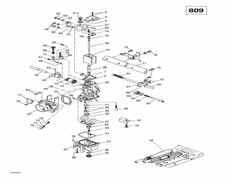 snowmobile SKIDOO Formula III 800, 2000 - Carburetors (809)