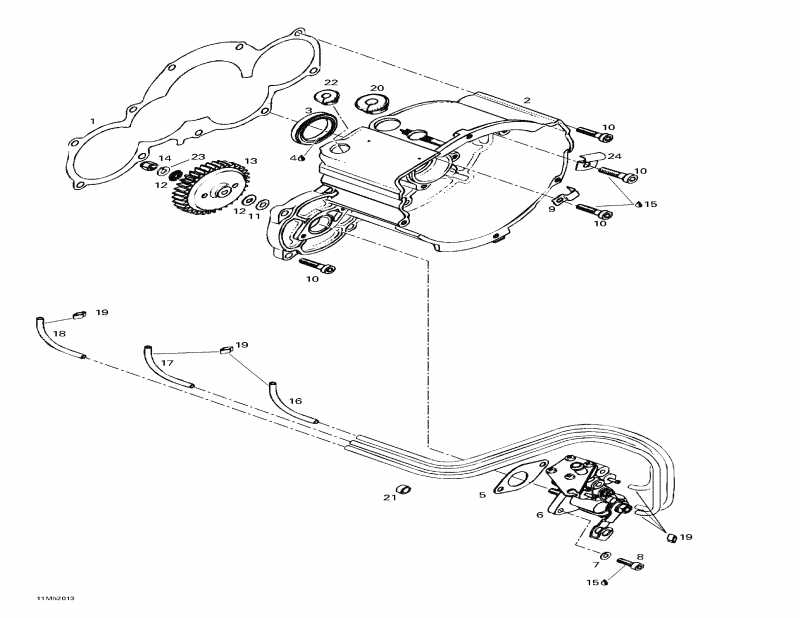 snowmobile SkiDoo - Ignition Housing Oil Pump