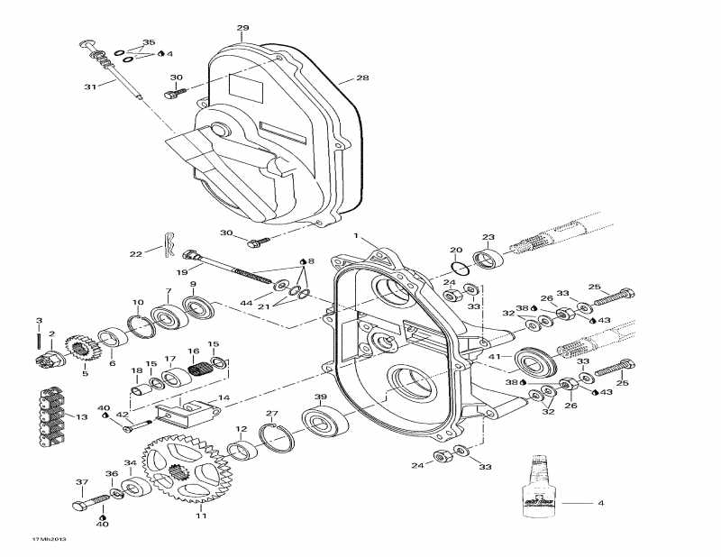  Ski Doo  Formula III 800, 2000 - Chaincase