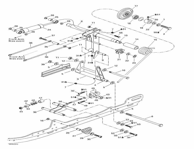  SkiDoo Formula III 800, 2000  - Rear Arm, Rear Suspension