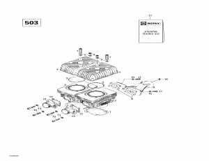 01- ,     (503) (01- Cylinder, Intake Exhaust Manifold (503))