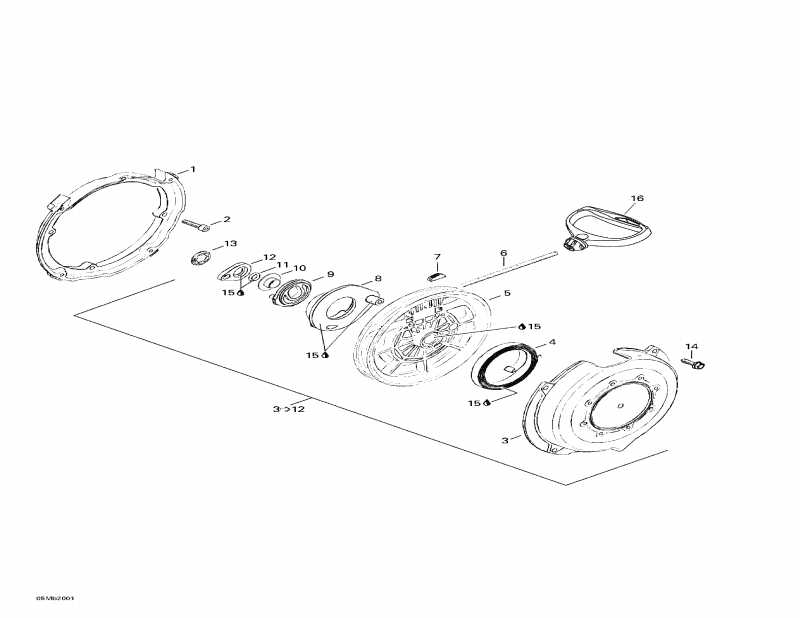 snowmobile  Formula S, 2000  - Rewind Starter