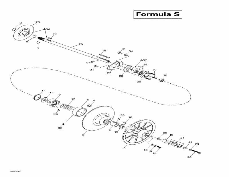 snowmobile Ski Doo  Formula S, 2000 - Driven Pulley (formula S)