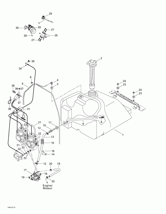  Skidoo Formula Z 600/700, 2000  - Fuel System