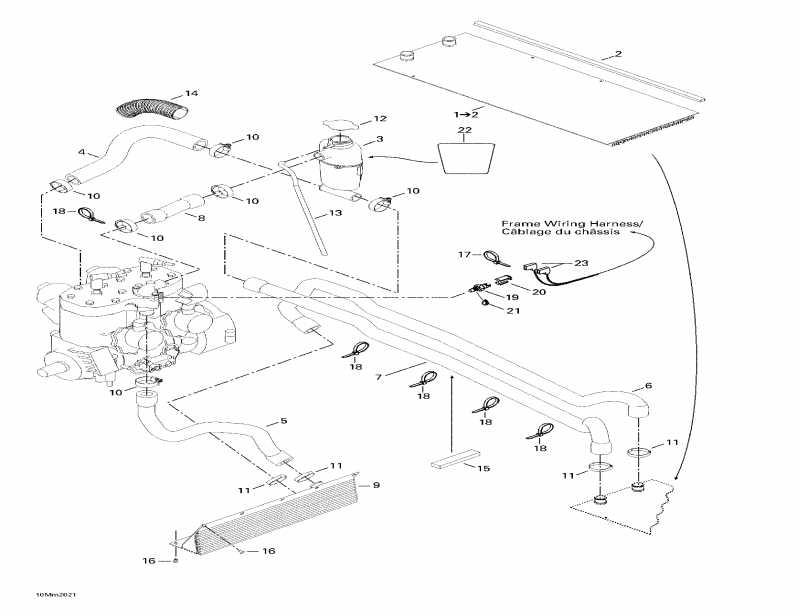 snowmobile Skidoo Grand Touring 600, 2000 - Cooling System