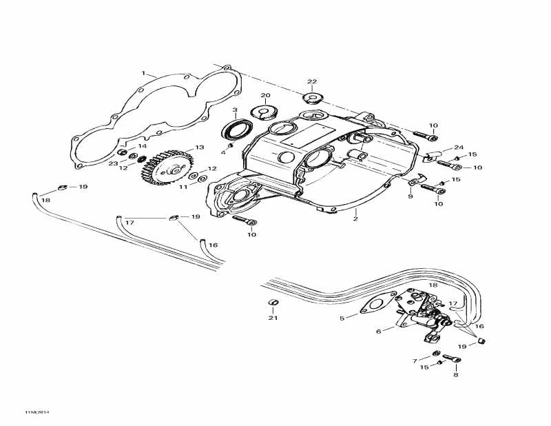 ��������  Grand Touring 700, 2000 ������ - Ignition Housing Oil Pump