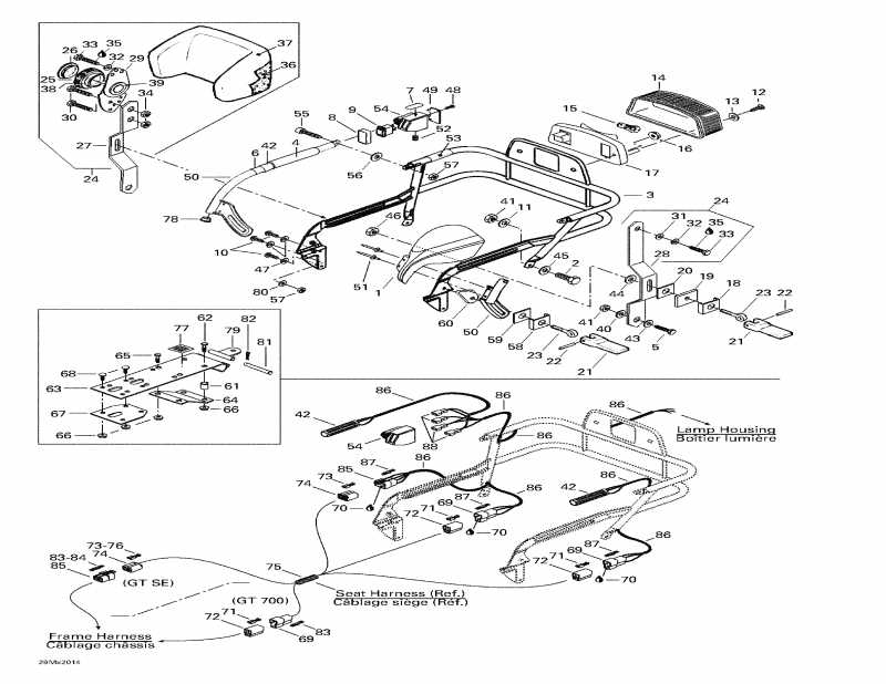 snowmobile Skidoo Grand Touring 700, 2000  - Luggage Rack, Hitch