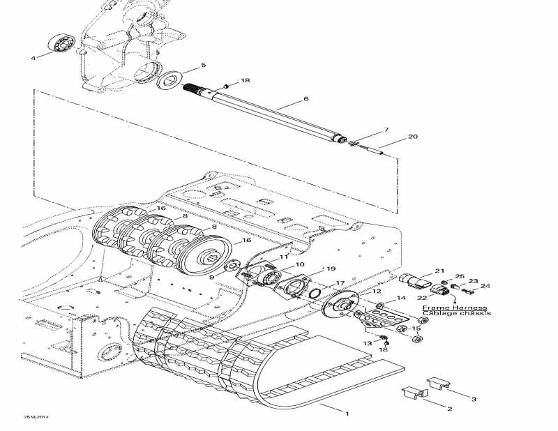  SkiDoo Grand Touring SE, 2000 - Drive Axle  Track