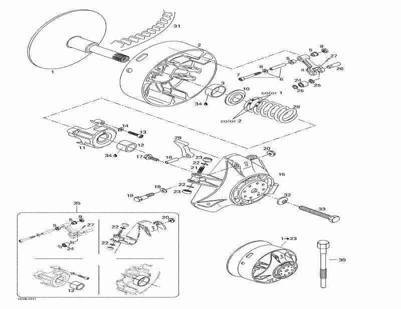 snowmobile Skidoo Mach Z, 2000 - Drive Pulley