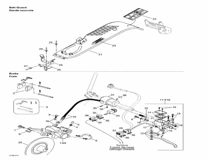 snowmobile Skidoo  Mach Z R Millennium Edition, 2000 - Hydraulic Brake And Belt Guard