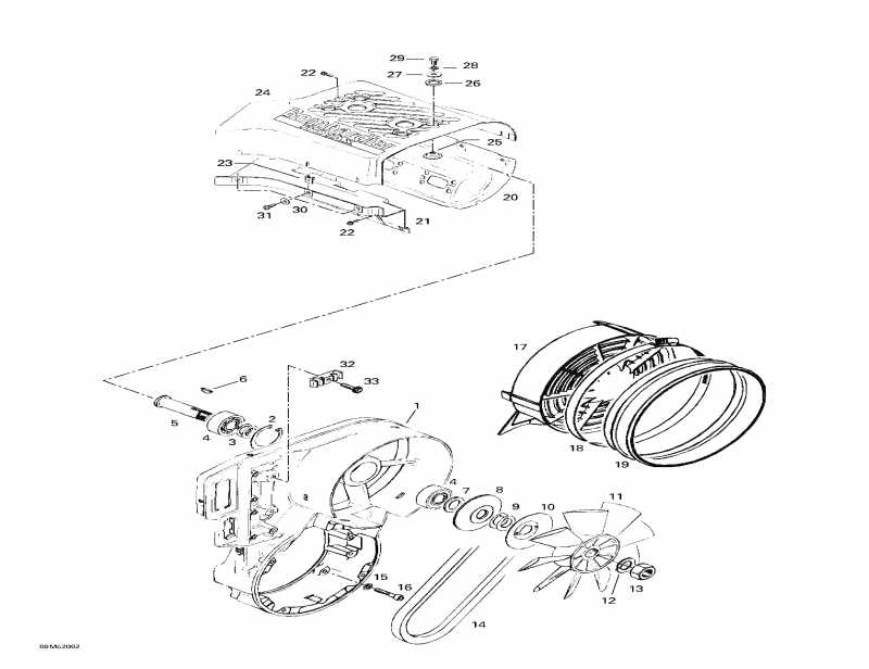 snowmobile Ski Doo ������ MX Z 440, 2000 - ���������� System � Fan