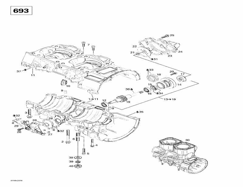   MX Z 500 SB (black), 2000  - Crankcase, Water Pump And Oil Pump 2