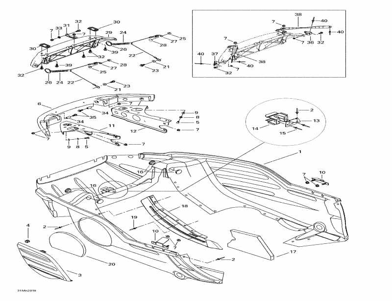  SkiDoo  MX Z 500 SB (black), 2000 - Bottom Pan