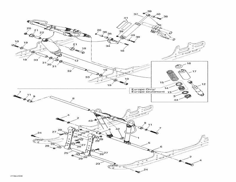  SKIDOO MX Z 600 SB Black, 2000  - Front Arm, Rear Suspension