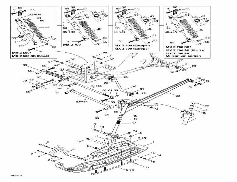  Skidoo - Front Suspension And Ski