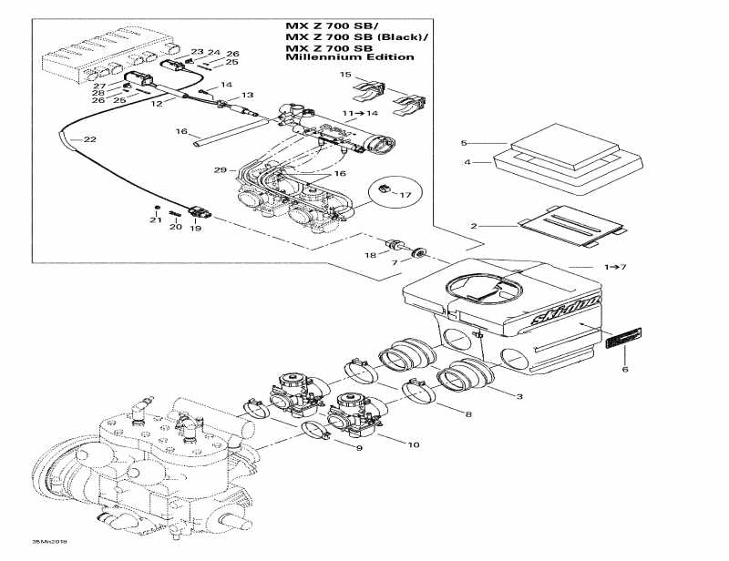  MX Z 700 SB, 2000 - Air Intake System