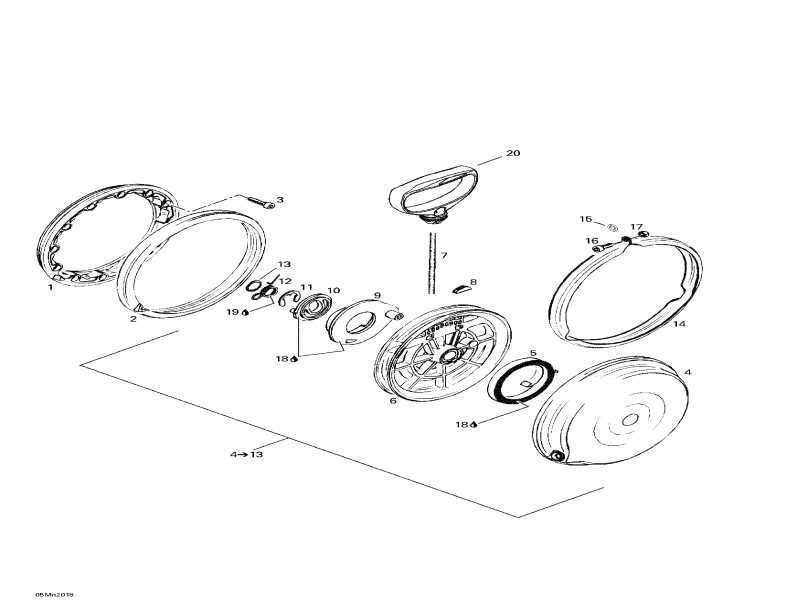snowmobile  MX Z 700 SB, 2000 - Rewind Starter