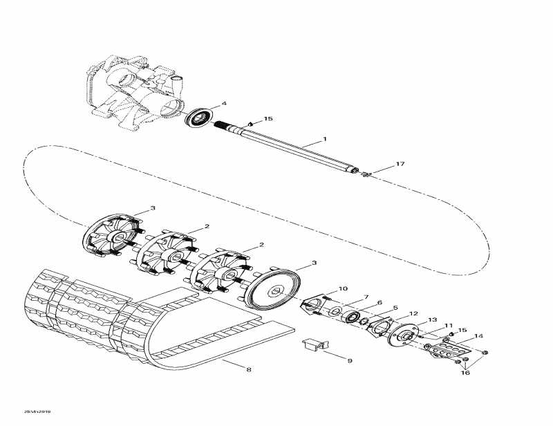snowmobile BRP - Drive Axle And Track