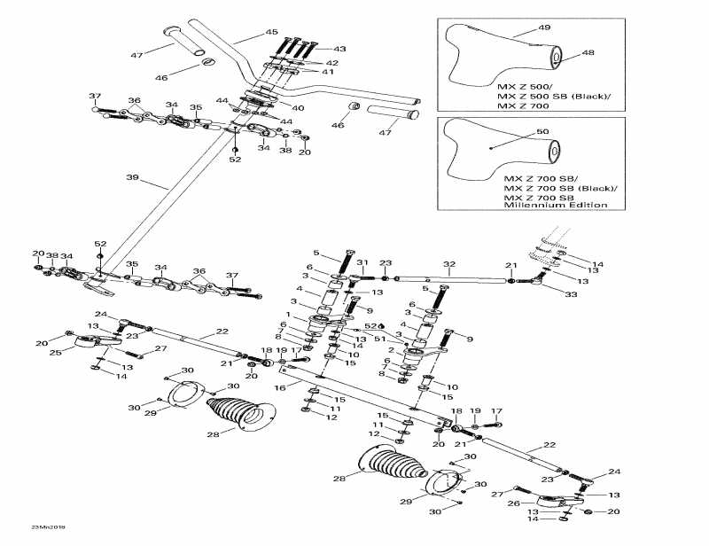   MX Z 700 SB Millennium Edition, 2000  - Steering System