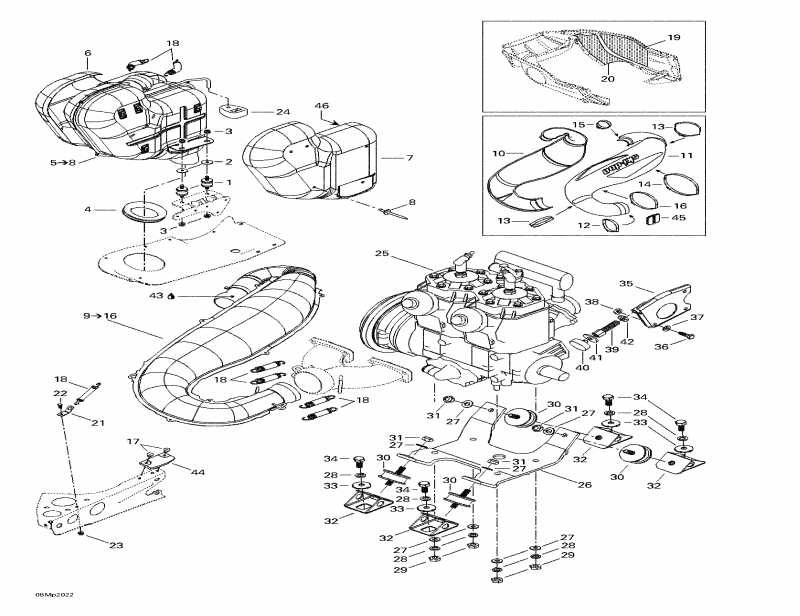 snowmobile  MX Z 800, 2000  -  Sport  Muffler
