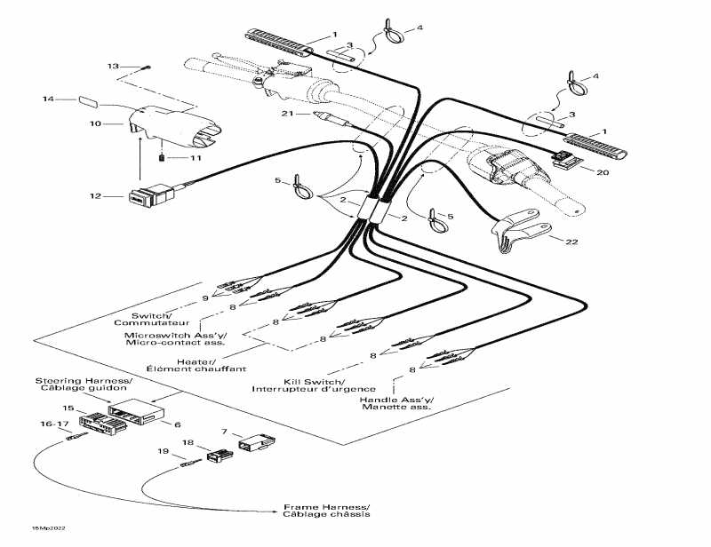 snowmobile BRP MX Z 800, 2000 - Steering System